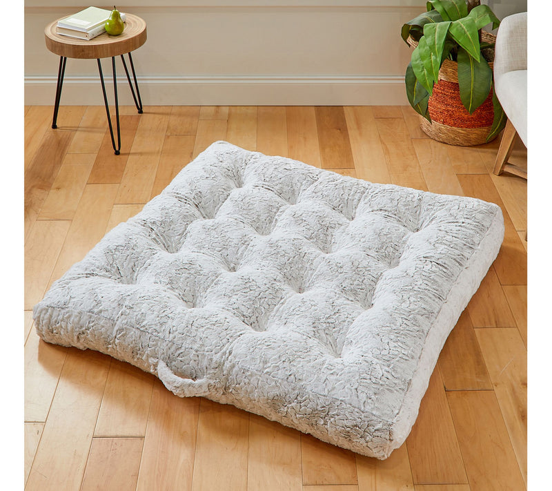 Sorra Home Indoor Fauxchilla 40 inch Tufted Flo or Pillow — View 2