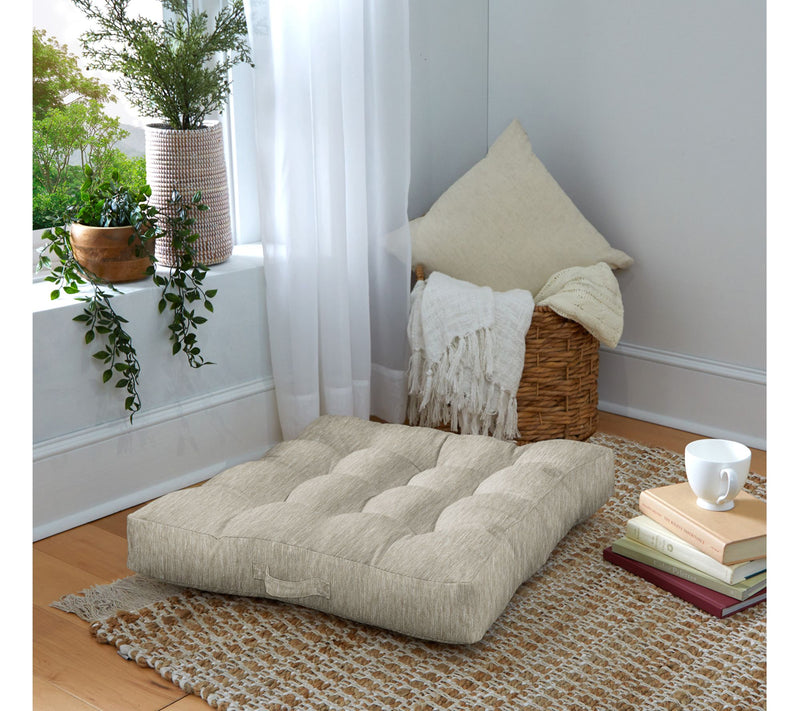 Sorra Home Indoor Tufted 24 in Floor Pillow Sin gle — View 2