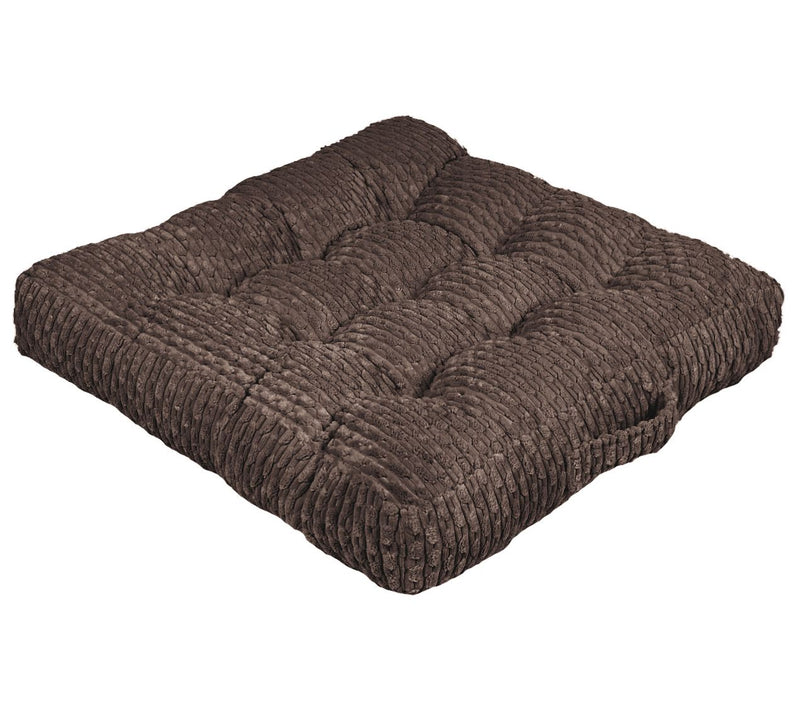 Sorra Home Indoor Corduroy Tufted Floor Pillowingle — View 13