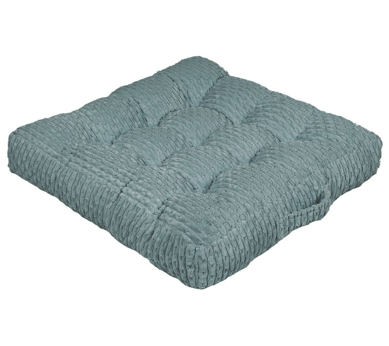Sorra Home Indoor Corduroy Tufted Floor Pillowingle — View 15