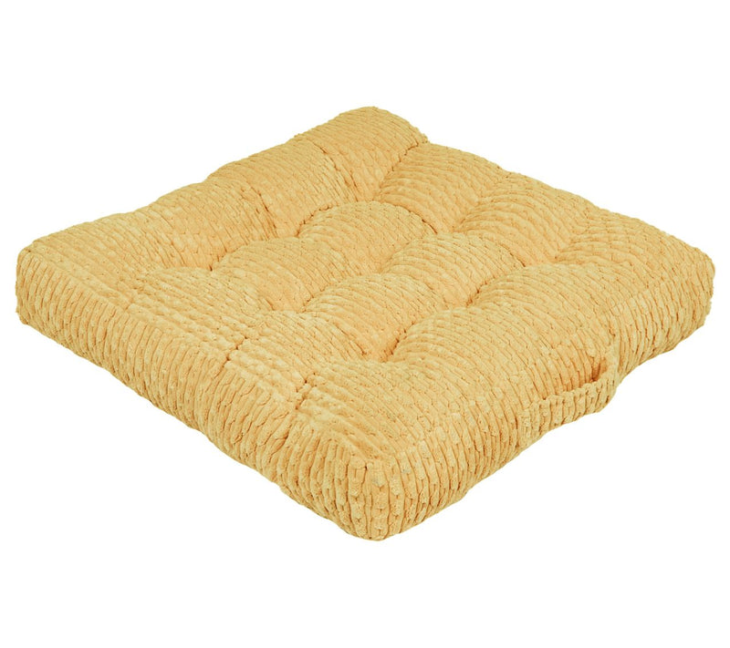 Sorra Home Indoor Corduroy Tufted Floor Pillowingle — View 19