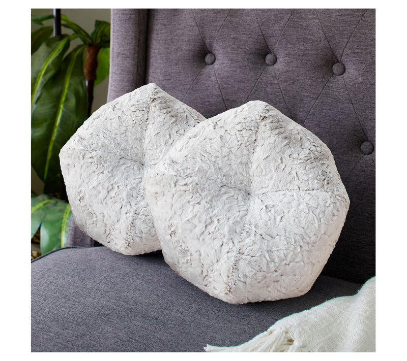 Sorra Home Indoor Fauxchilla Knife Edge Geo Pillow Set of 2 — View 2