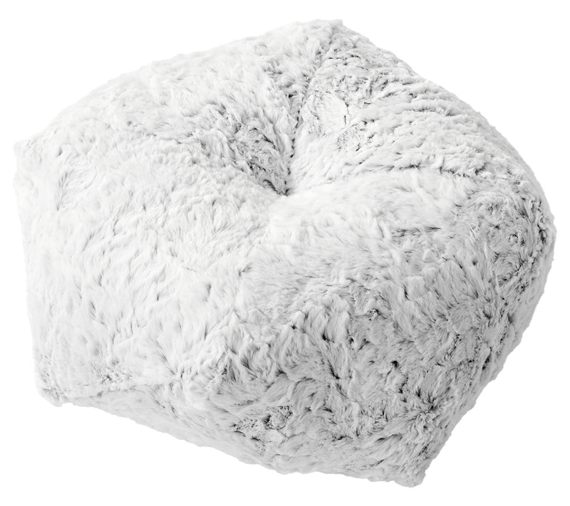 Sorra Home Indoor Fauxchilla Geo Pouf — View 7