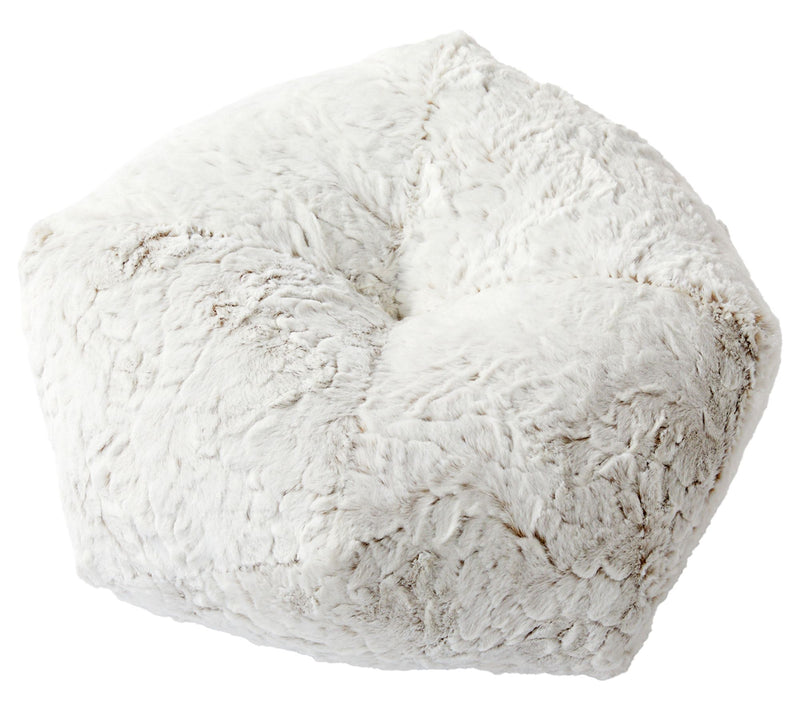 Sorra Home Indoor Fauxchilla Geo Pouf — View 8