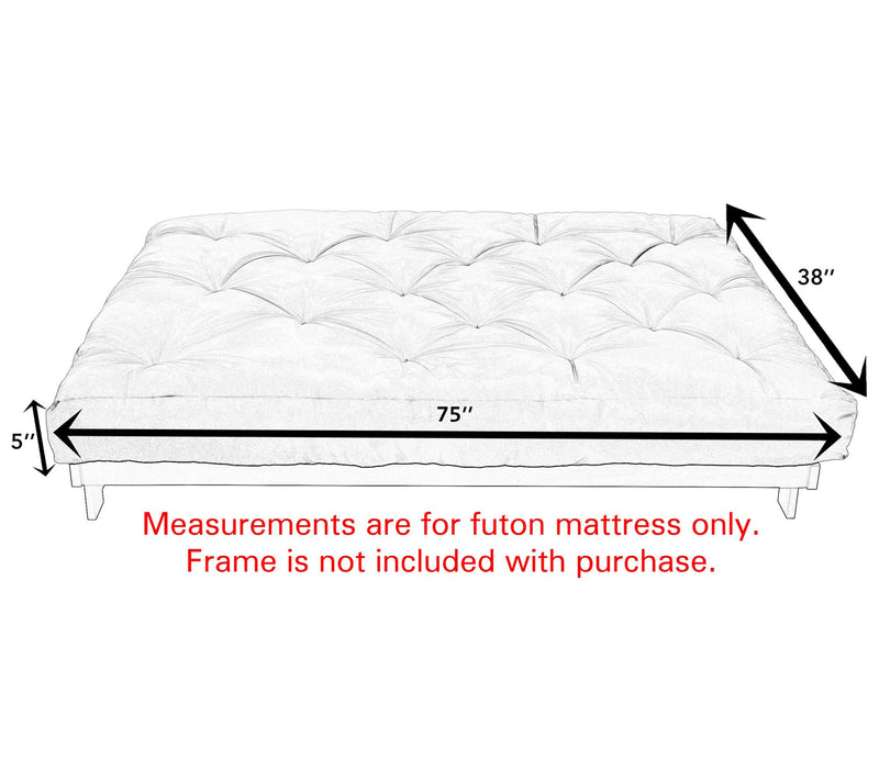 Trupedic Twin Size 5-inch Indoor Houndstooth Futon Mattress — View 4