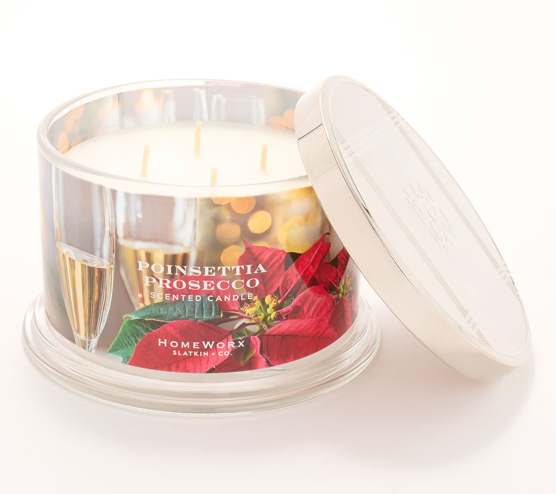 HomeWorx by Slatkin + Co. 18oz Poinsetta Prosecco Candle — Main view