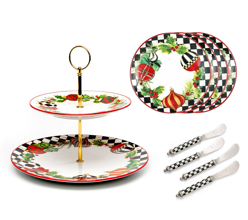 MacKenzie- Childs Deck The Halls Entertaining 9 Piece Set — Main view