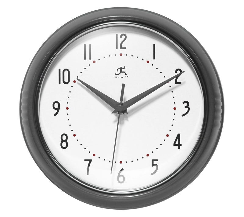 Infinity Instruments Retro 9.5" Aluminum Wall Cock — View 10