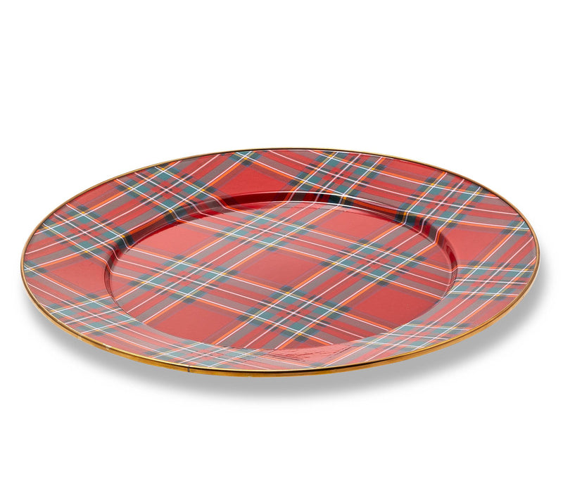 Mackenzie- Childs Tartastic Enamel Serving Platter — View 2