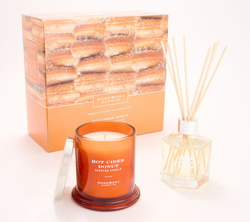 HomeWorx by Slatkin + Co. Fall Reed Diffuser & 8oz Candle Gift Set — Main view