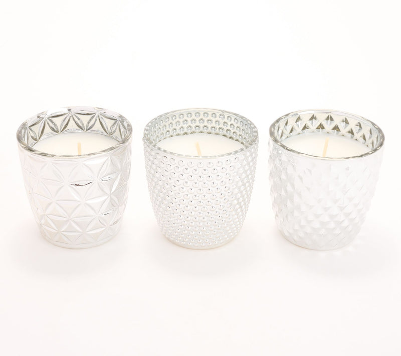 HomeWorx by Slatkin + Co. S/3 4oz Festive Glass Candles — View 7
