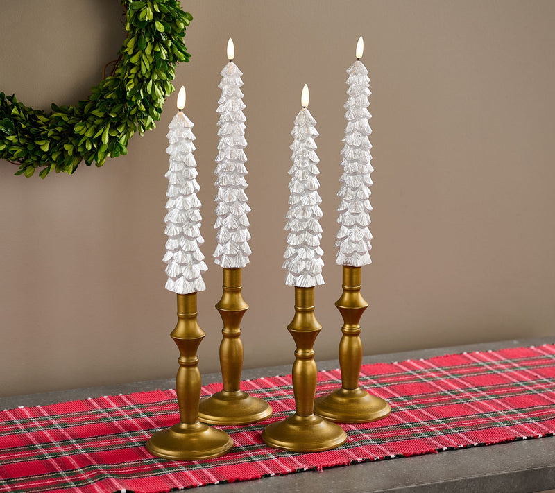 Home Reflections Set of 4 Flameless Tree Tapers — View 9