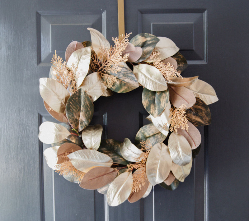 23" Magnolia Leaf Holiday Wreath by Lauren McBride — View 2