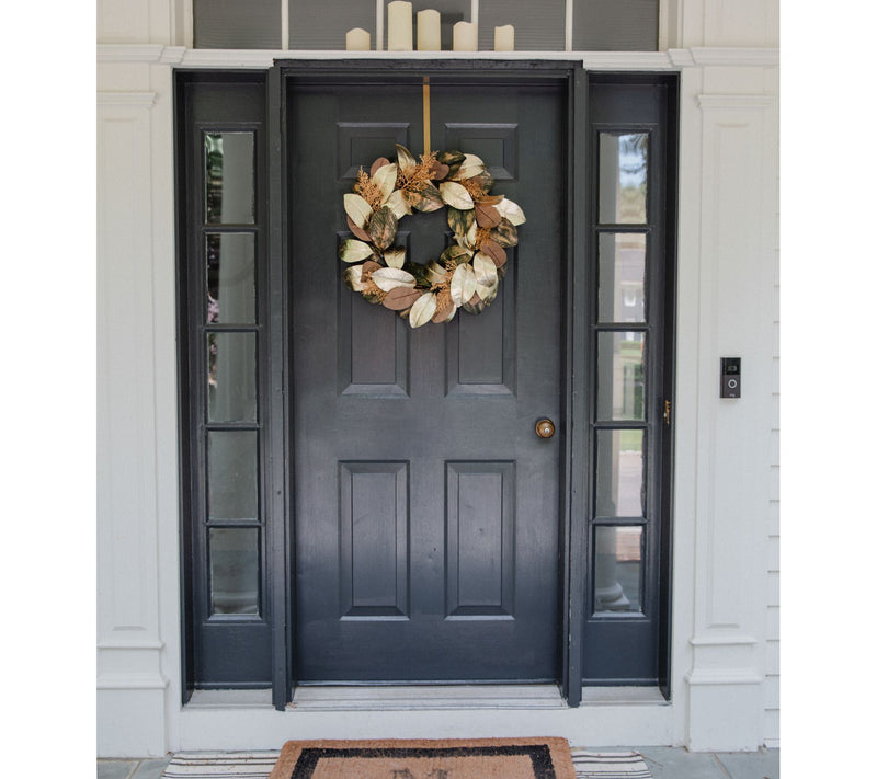 23" Magnolia Leaf Holiday Wreath by Lauren McBride — View 6