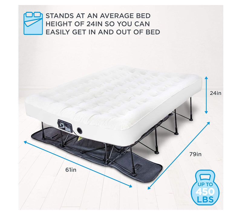 Ivation EZ-Bed Air Mattress with Frame & Rolling Case (Queen) — View 5