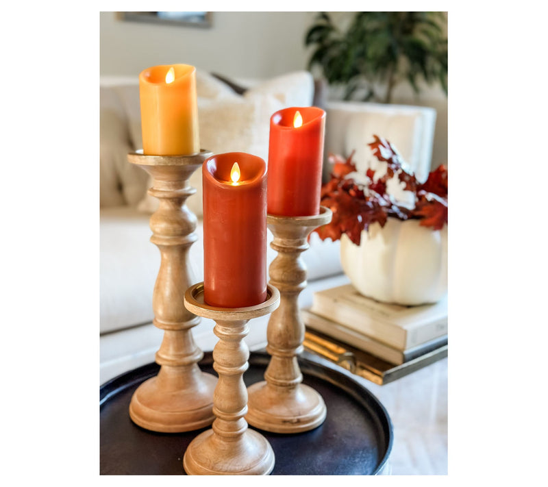Luminara Set of 3 Colorscape Flameless Pillars — View 6