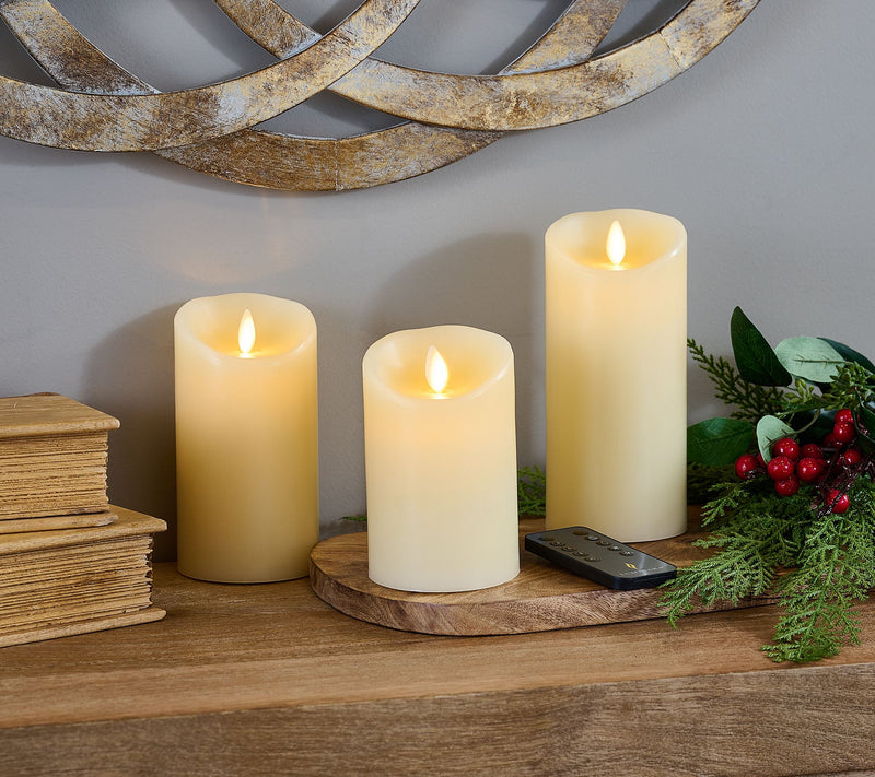Luminara Set of 3 Colorscape Flameless Pillars — Main view