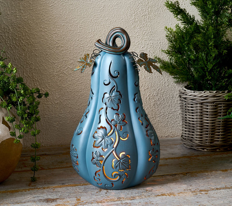 Indoor/Outdoor 19" Illuminated Oversized Gourd by Valerie — View 3