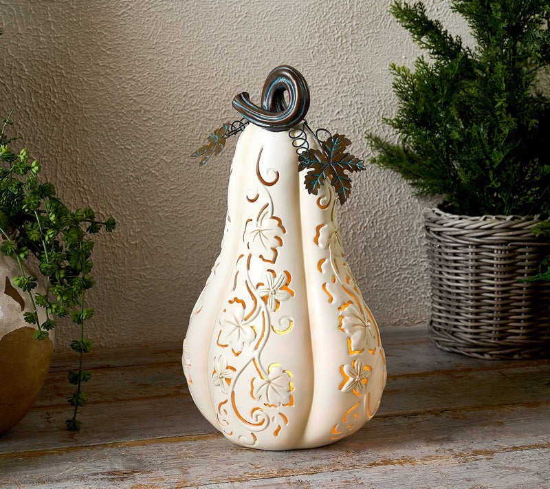 Indoor/Outdoor 19" Illuminated Oversized Gourd by Valerie — View 4