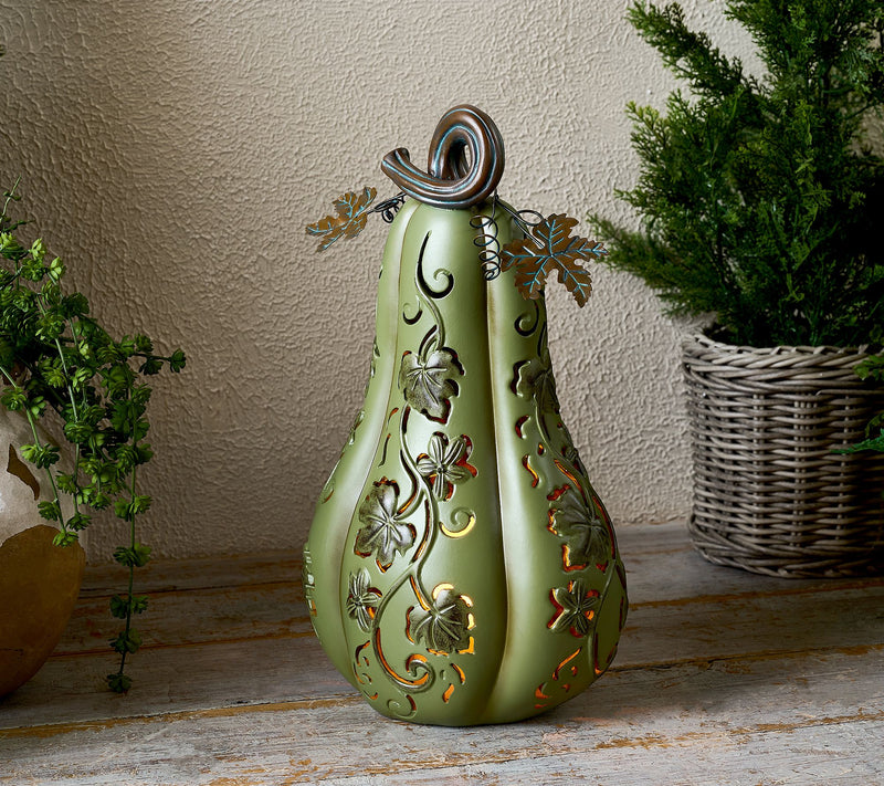 Indoor/Outdoor 19" Illuminated Oversized Gourd by Valerie — View 10