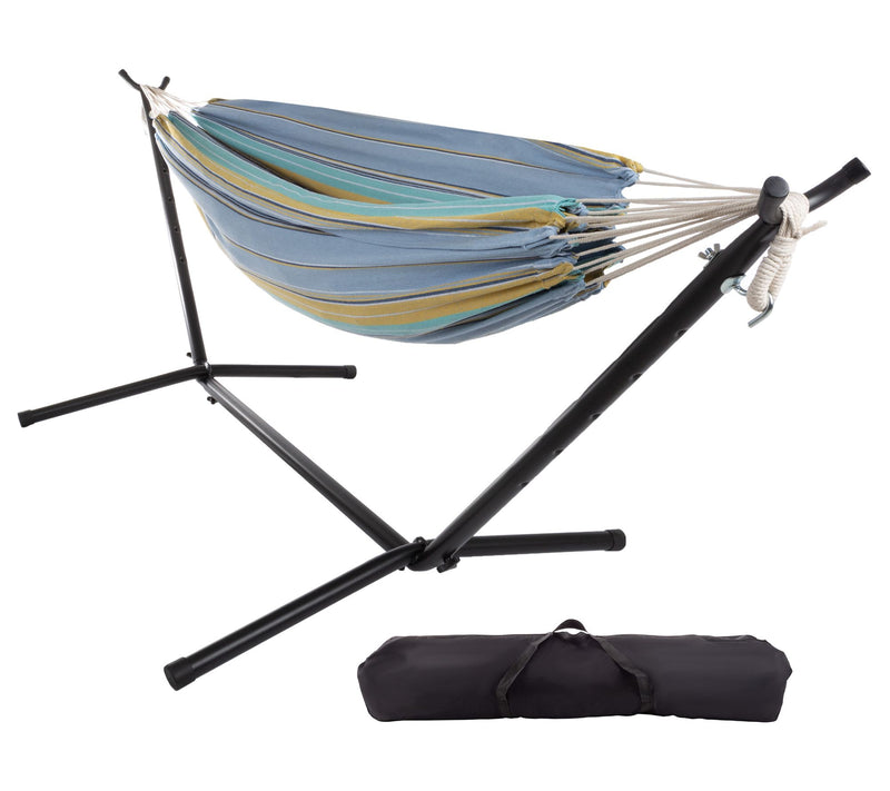 Pure Garden Double Brazilian Hammock with Stand2-Person Swing — View 11