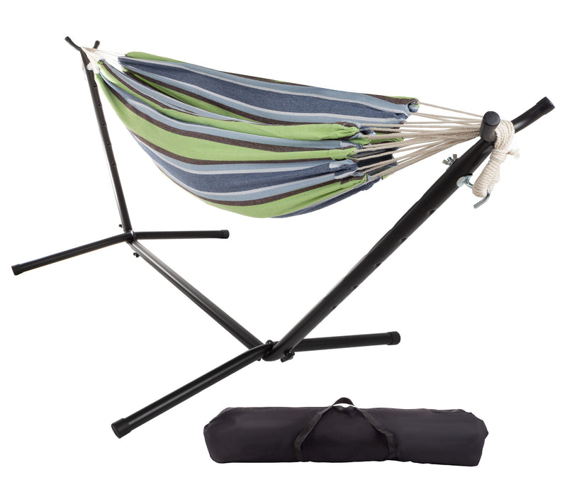Pure Garden Double Brazilian Hammock with Stand2-Person Swing — View 13