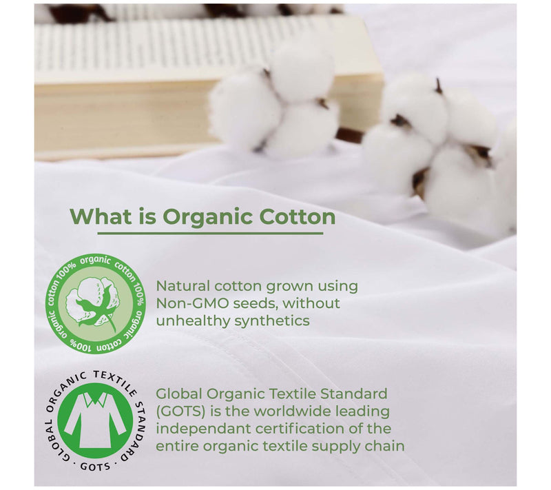 Superior Organic Cotton Extra Deep Pocket Bed Sheet Set, Full — View 12