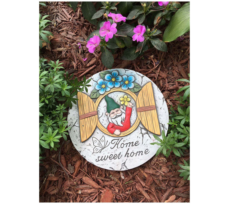 Santa's Workshop 10" Cement Gnome Stepping Stone — View 2