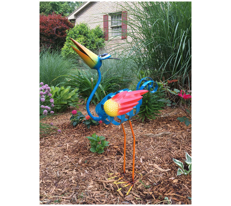 Santa's Workshop 20.3" Iron Blue Yard Bird — View 4