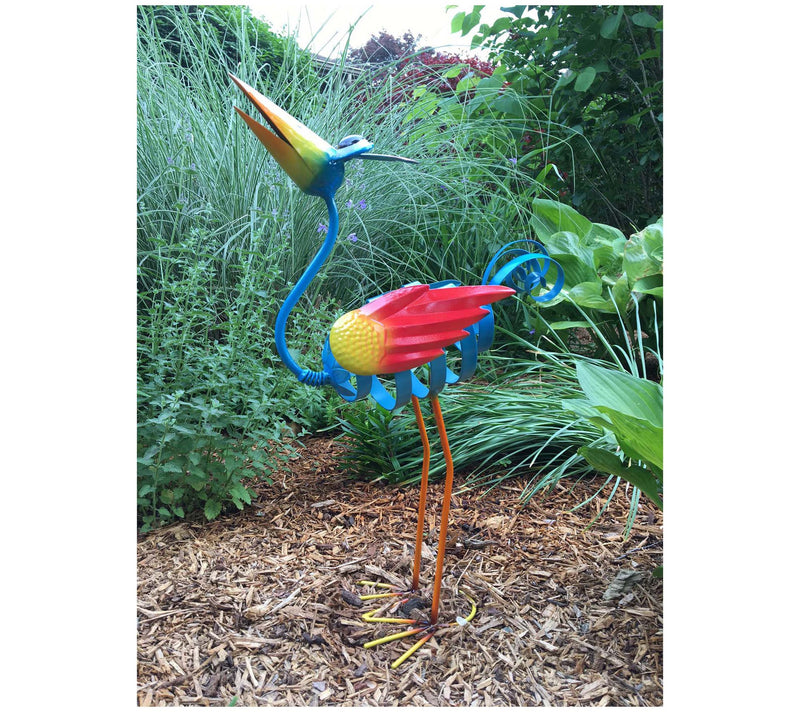 Santa's Workshop 20.3" Iron Blue Yard Bird — View 5
