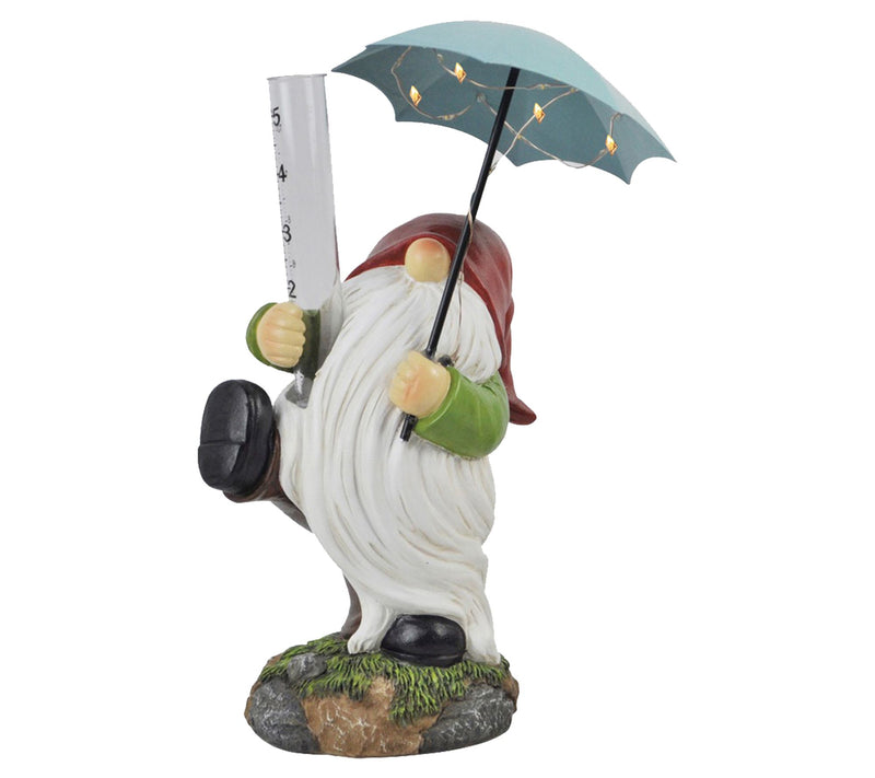 Santa's Workshop 12" Solar Gnome Rain Gauge — View 5