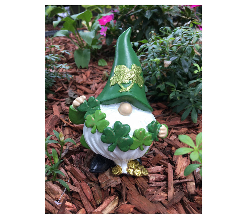 Santa's Workshop 5.7" Irish Clover Gnome — View 2
