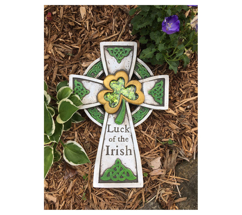 Santa's Workshop 11.2" Cement Irish Cross — View 3