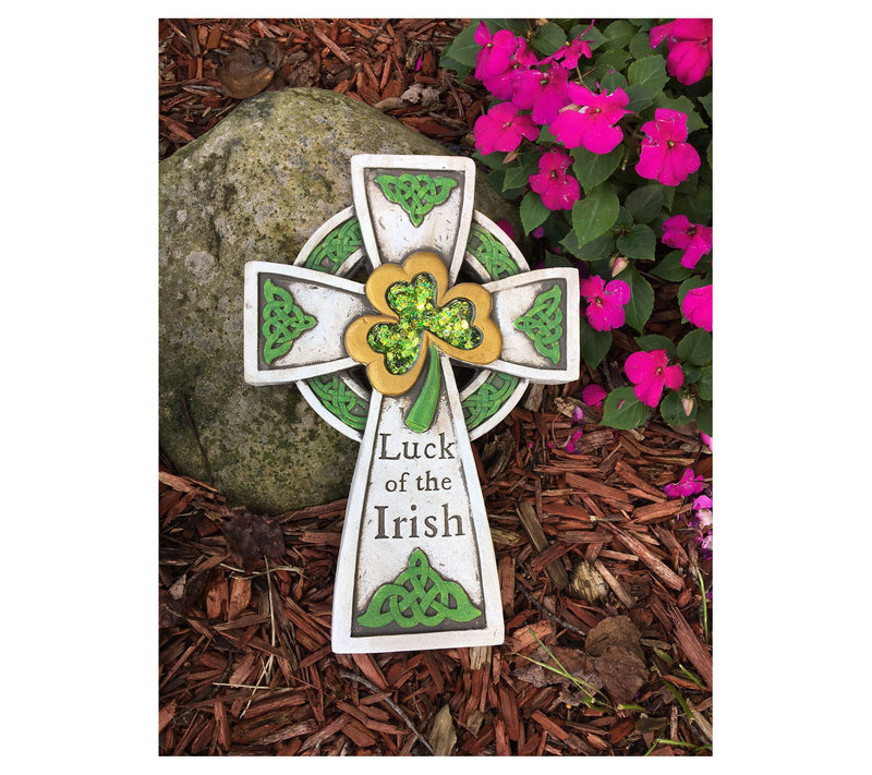 Santa's Workshop 11.2" Cement Irish Cross — View 2