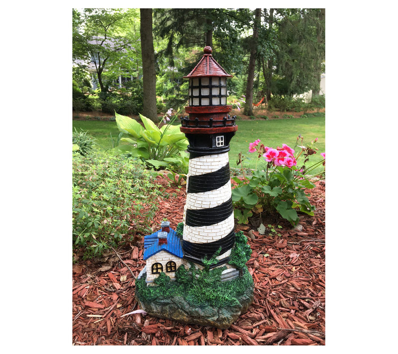Santa's Workshop 19" Resin Solar Lighthouse — View 2