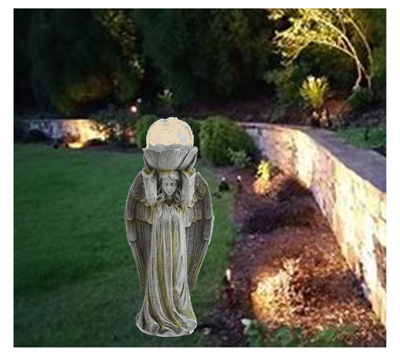 Santa's Workshop 11.4" Solar Angel with Glass Ball — View 4