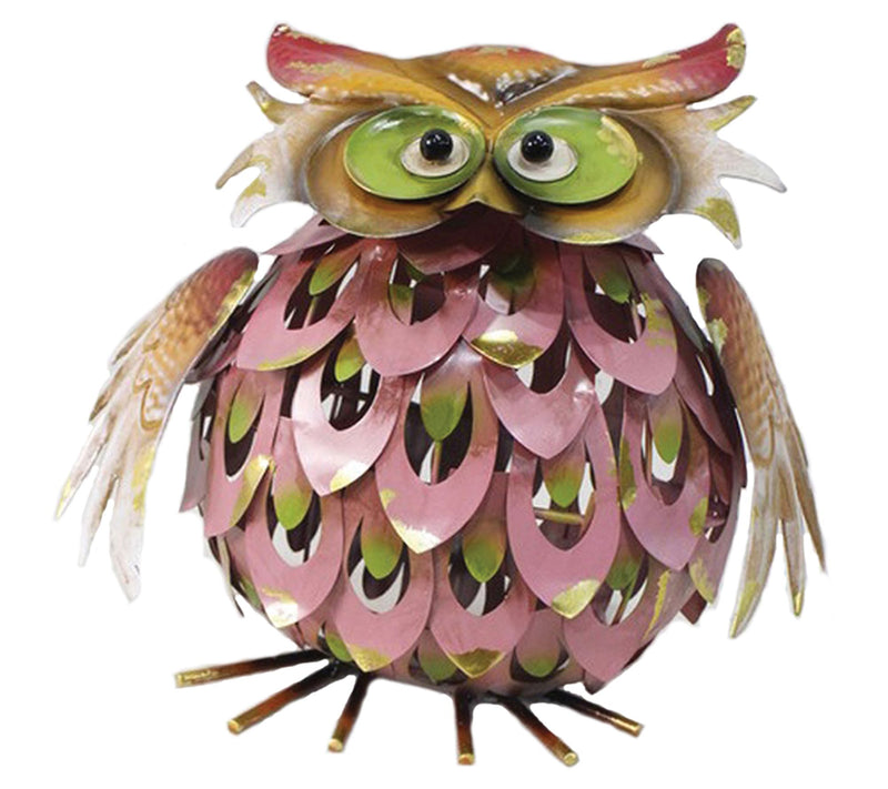Santa's Workshop 10" Iron Solar Owl — View 7