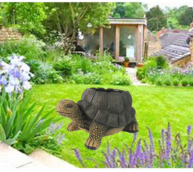Santa's Workshop 9.3" Cement Turtle Planter — View 2