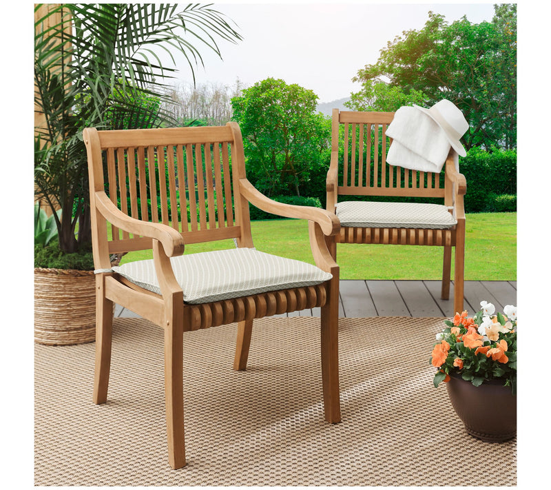 Sorra Home Outdoor Corded Chair Pad Set of 2 — View 4
