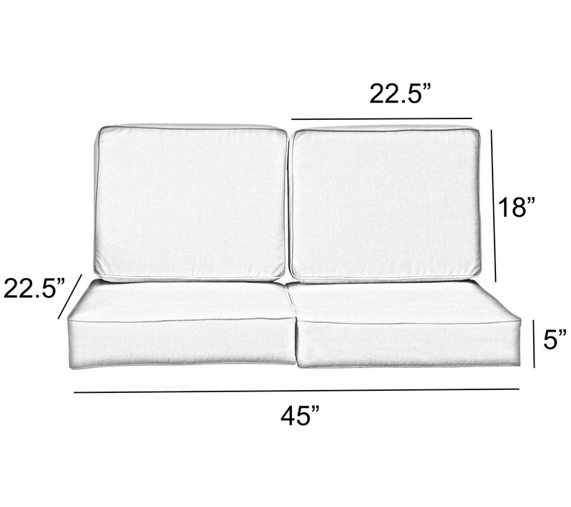 Sorra Home Outdoor Loveseat Cushion Set — View 3