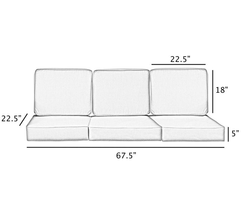 Sorra Home Outdoor Deep Seating Sofa Cushion Set — View 3