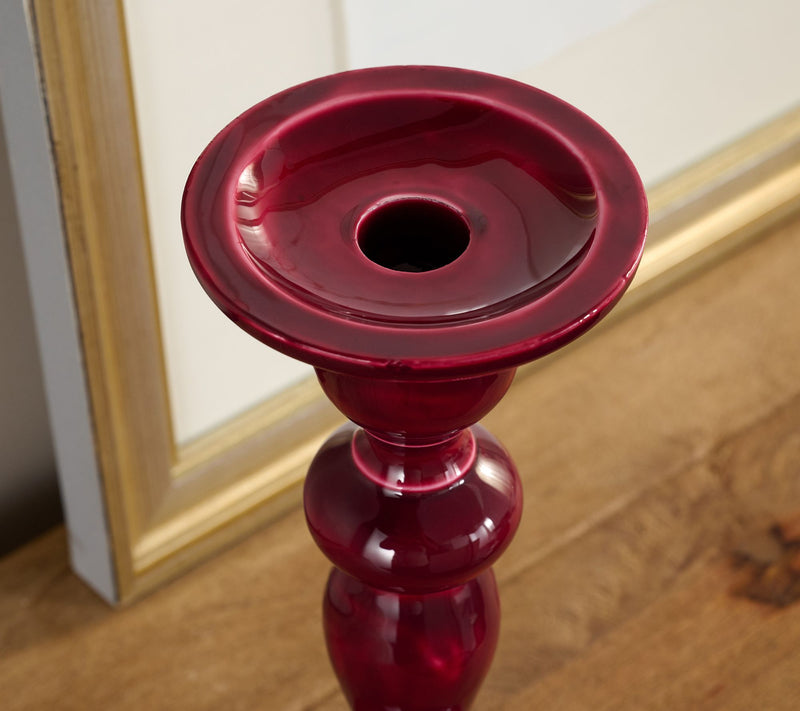 Set of 3 Polished Enamel Pedestal Candle Holders by Valerie — View 14