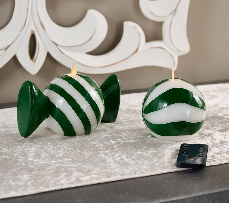 Luminara Flameless Set of 2 Holiday Candy Figurals — View 3
