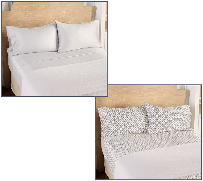 Home Reflections 2-Pack Cotton Sateen Sheet Set — View 18