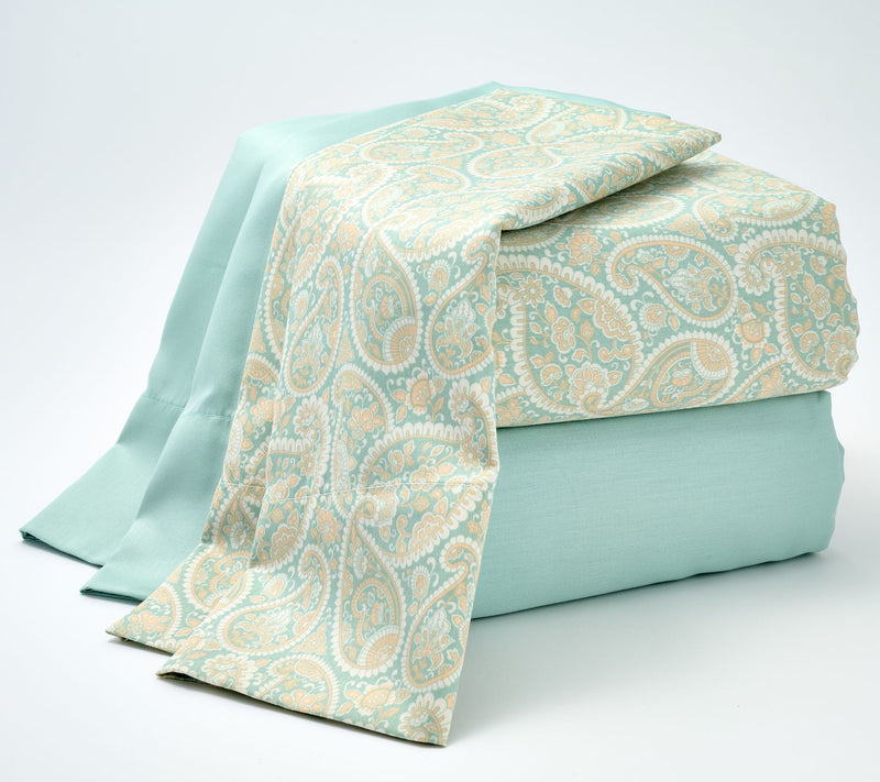 Home Reflections 2-Pack Cotton Sateen Sheet Set — View 3
