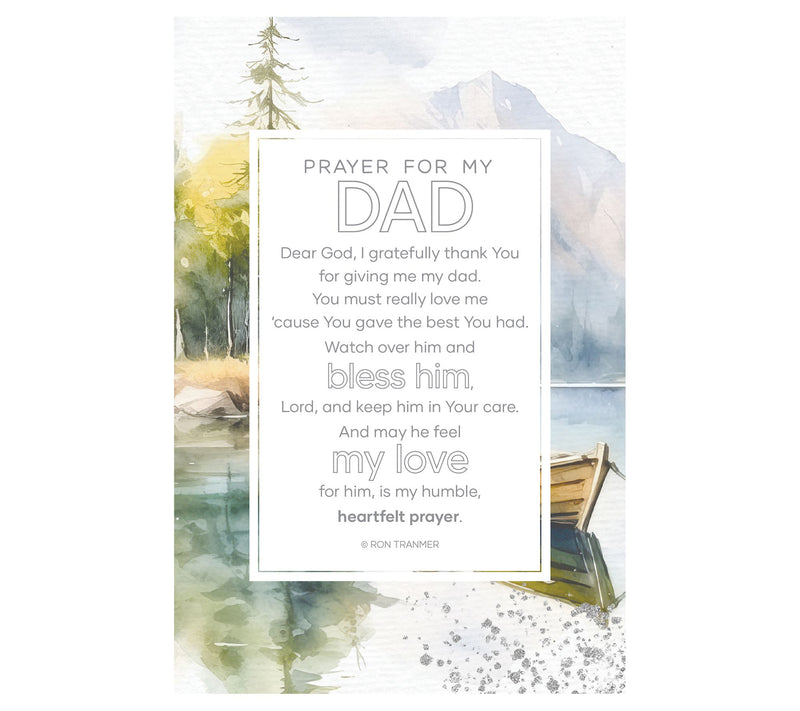 Dexsa Prayer For My Dad Wood Plaque with Easeland Hook — Main view