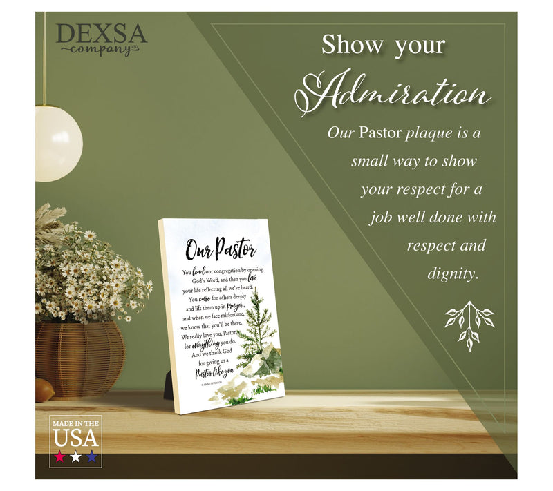 Dexsa Our Pastor Woodland Grace Series Wood Plaque — View 3