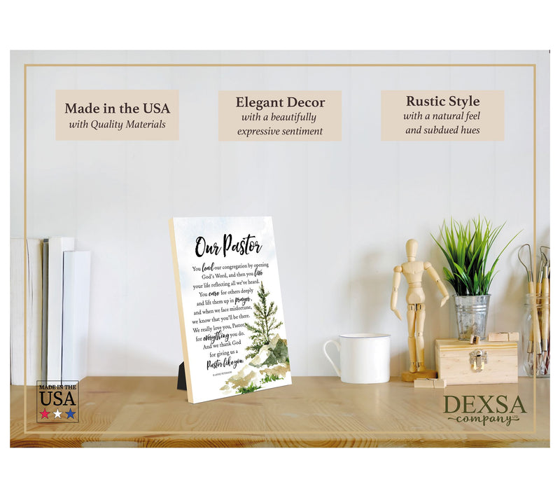 Dexsa Our Pastor Woodland Grace Series Wood Plaque — View 2