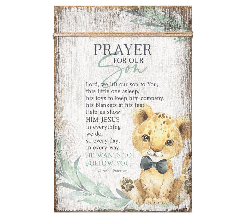 Dexsa Prayer For Our Son Wood Wall Plaque withEasel — Main view
