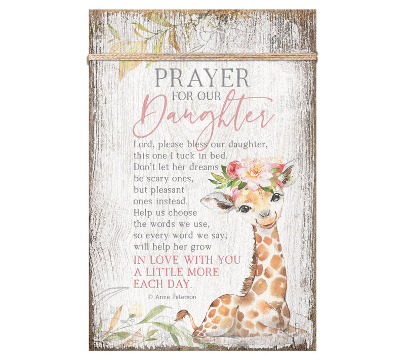Dexsa Prayer For Our Daughter Wood Plaque withEasel — Main view